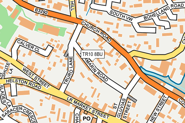 TR10 8BU map - OS OpenMap – Local (Ordnance Survey)