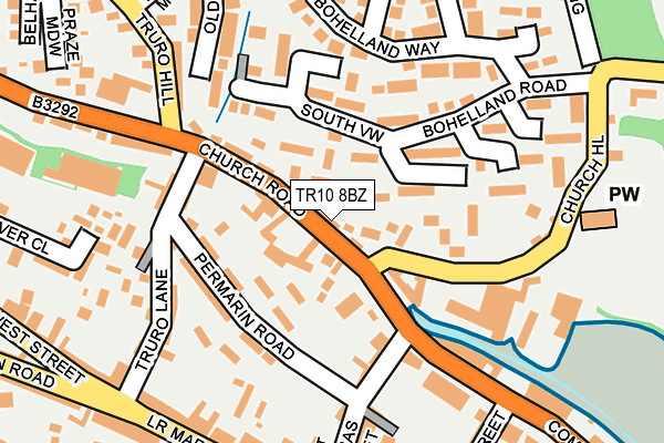 TR10 8BZ map - OS OpenMap – Local (Ordnance Survey)
