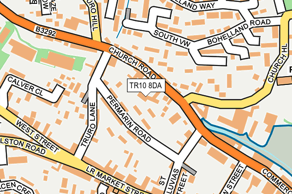 TR10 8DA map - OS OpenMap – Local (Ordnance Survey)