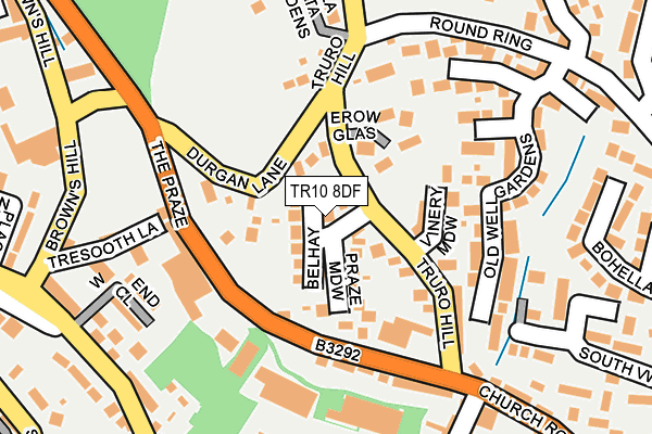 TR10 8DF map - OS OpenMap – Local (Ordnance Survey)