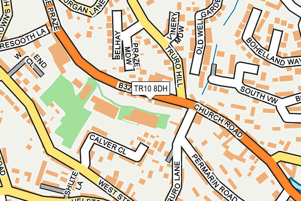 TR10 8DH map - OS OpenMap – Local (Ordnance Survey)