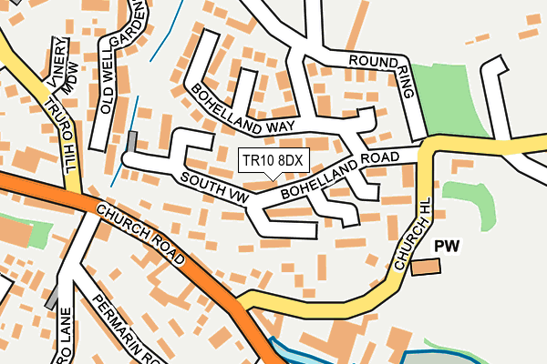 TR10 8DX map - OS OpenMap – Local (Ordnance Survey)