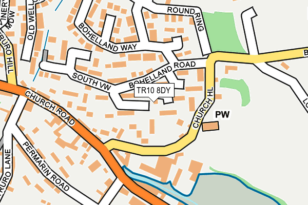 TR10 8DY map - OS OpenMap – Local (Ordnance Survey)