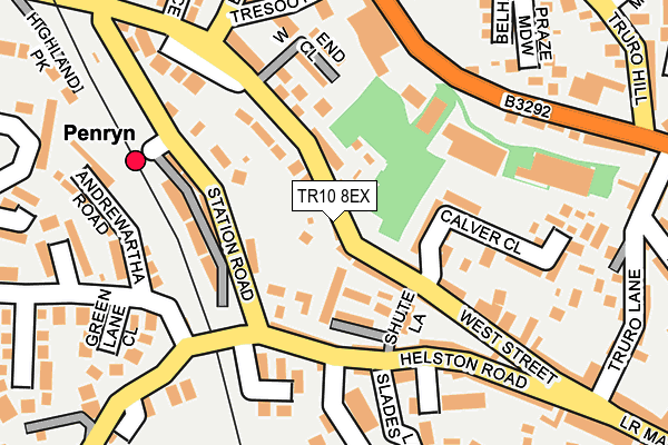 TR10 8EX map - OS OpenMap – Local (Ordnance Survey)