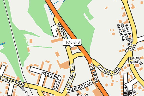 TR10 8FB map - OS OpenMap – Local (Ordnance Survey)