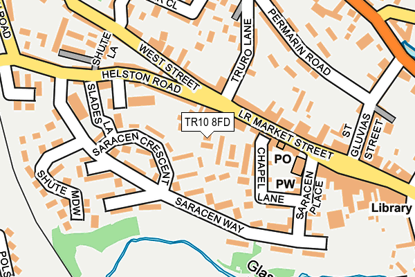 TR10 8FD map - OS OpenMap – Local (Ordnance Survey)