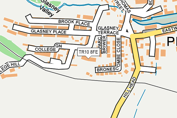TR10 8FE map - OS OpenMap – Local (Ordnance Survey)