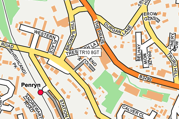 TR10 8GT map - OS OpenMap – Local (Ordnance Survey)