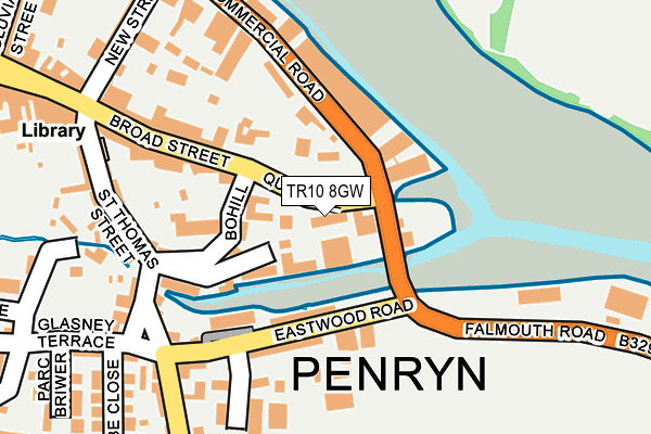 TR10 8GW map - OS OpenMap – Local (Ordnance Survey)