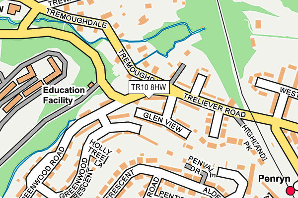 TR10 8HW map - OS OpenMap – Local (Ordnance Survey)