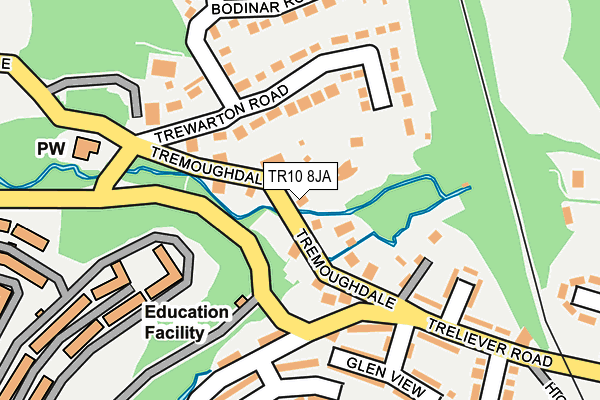 TR10 8JA map - OS OpenMap – Local (Ordnance Survey)
