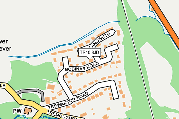TR10 8JD map - OS OpenMap – Local (Ordnance Survey)