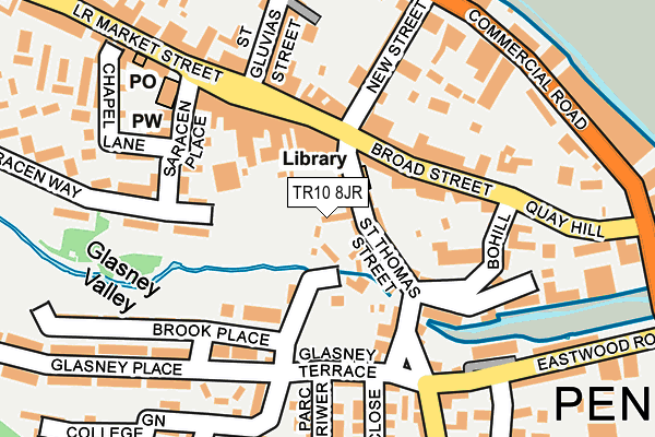 TR10 8JR map - OS OpenMap – Local (Ordnance Survey)