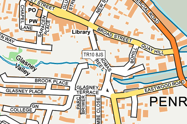 TR10 8JS map - OS OpenMap – Local (Ordnance Survey)