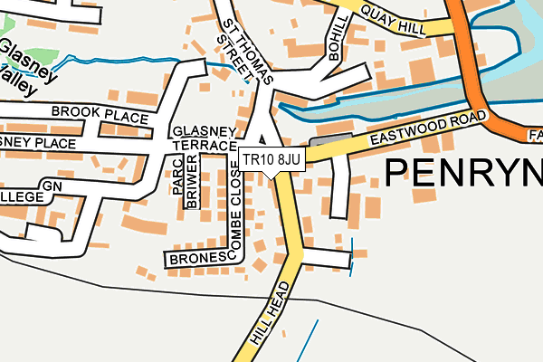 TR10 8JU map - OS OpenMap – Local (Ordnance Survey)