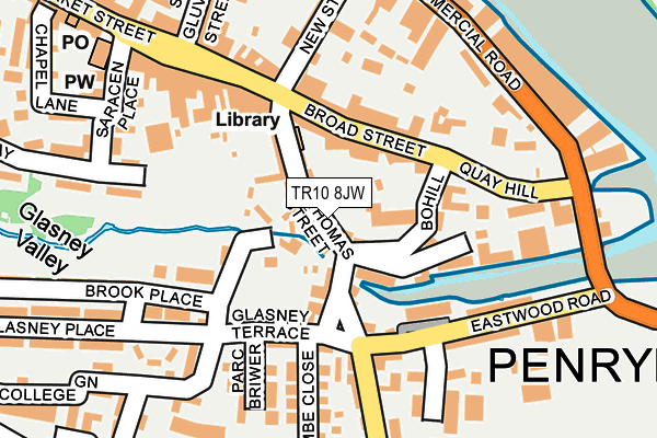 TR10 8JW map - OS OpenMap – Local (Ordnance Survey)