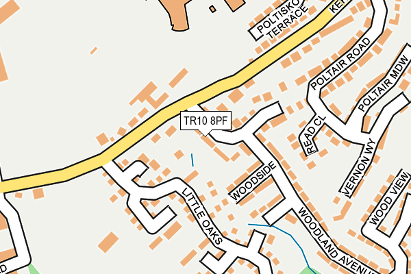 TR10 8PF map - OS OpenMap – Local (Ordnance Survey)