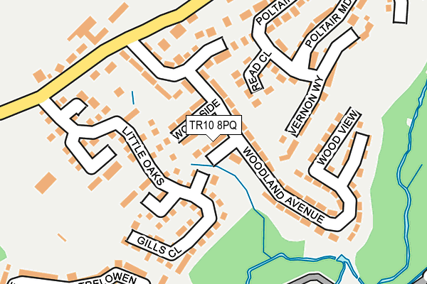 TR10 8PQ map - OS OpenMap – Local (Ordnance Survey)