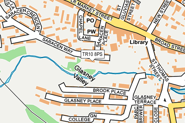 TR10 8PS map - OS OpenMap – Local (Ordnance Survey)