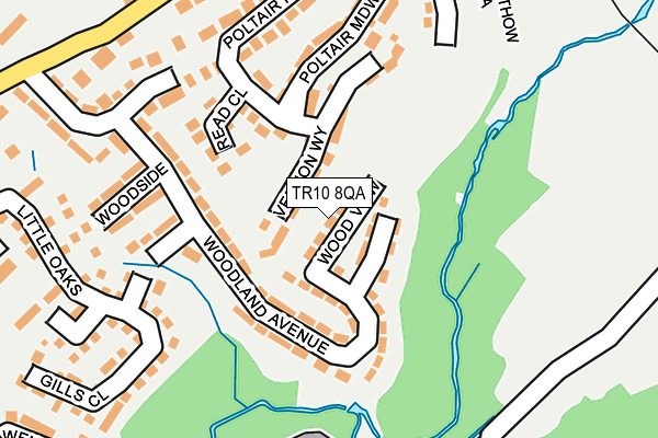 TR10 8QA map - OS OpenMap – Local (Ordnance Survey)
