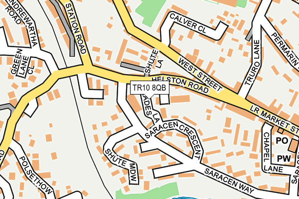 TR10 8QB map - OS OpenMap – Local (Ordnance Survey)