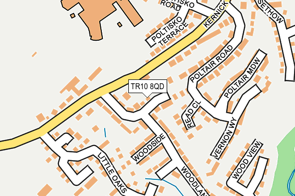 TR10 8QD map - OS OpenMap – Local (Ordnance Survey)