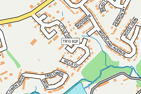 TR10 8QF map - OS OpenMap – Local (Ordnance Survey)