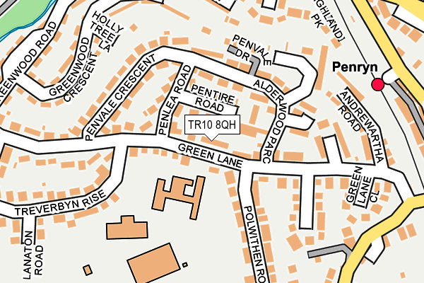 TR10 8QH map - OS OpenMap – Local (Ordnance Survey)
