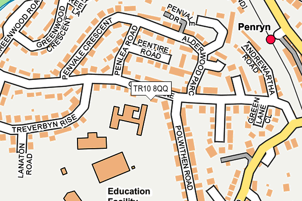 TR10 8QQ map - OS OpenMap – Local (Ordnance Survey)
