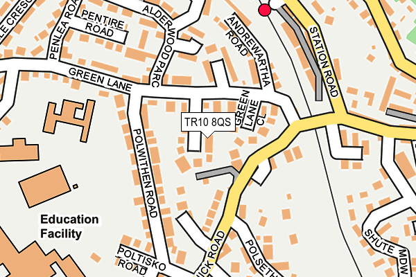 TR10 8QS map - OS OpenMap – Local (Ordnance Survey)