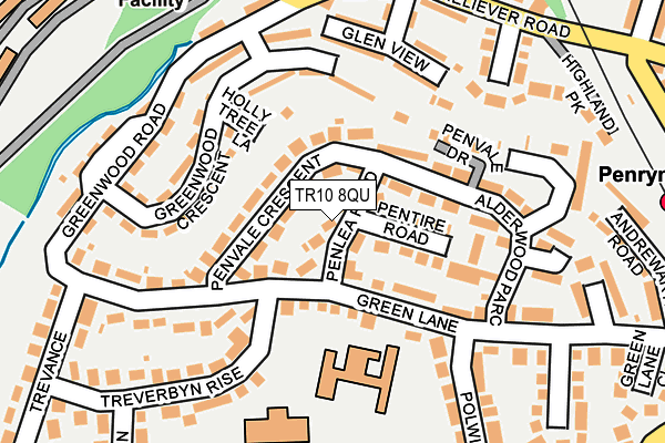TR10 8QU map - OS OpenMap – Local (Ordnance Survey)