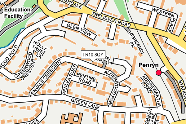 TR10 8QY map - OS OpenMap – Local (Ordnance Survey)