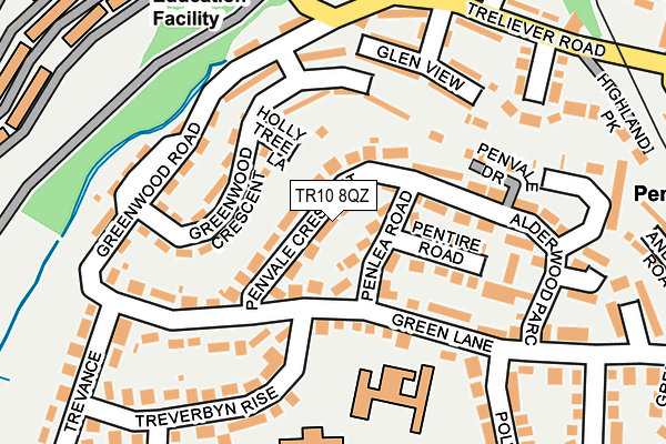 TR10 8QZ map - OS OpenMap – Local (Ordnance Survey)
