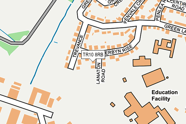 TR10 8RB map - OS OpenMap – Local (Ordnance Survey)