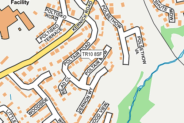 TR10 8SF map - OS OpenMap – Local (Ordnance Survey)