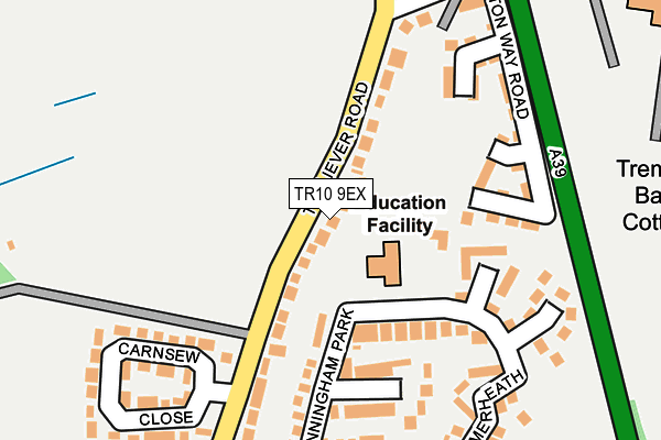TR10 9EX map - OS OpenMap – Local (Ordnance Survey)