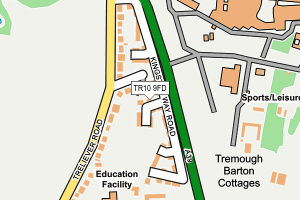 TR10 9FD map - OS OpenMap – Local (Ordnance Survey)