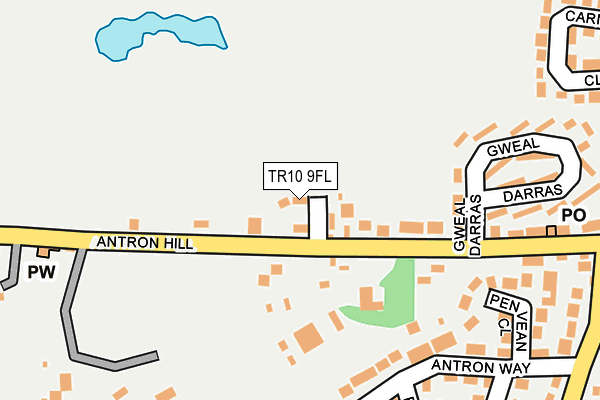 TR10 9FL map - OS OpenMap – Local (Ordnance Survey)