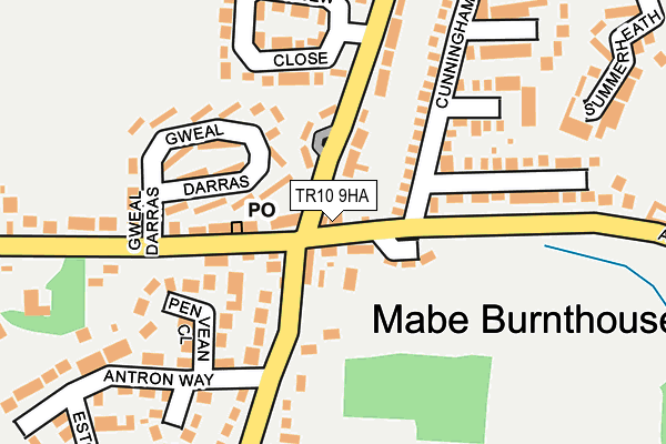 TR10 9HA map - OS OpenMap – Local (Ordnance Survey)