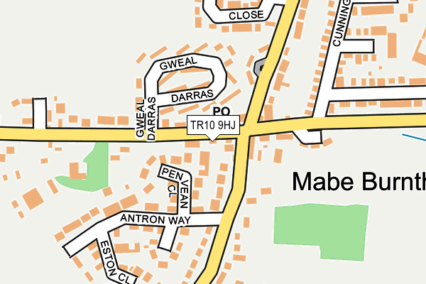 TR10 9HJ map - OS OpenMap – Local (Ordnance Survey)