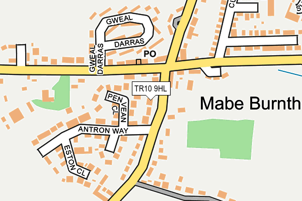 TR10 9HL map - OS OpenMap – Local (Ordnance Survey)