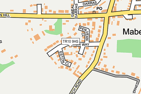 TR10 9HS map - OS OpenMap – Local (Ordnance Survey)
