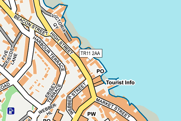 TR11 2AA map - OS OpenMap – Local (Ordnance Survey)
