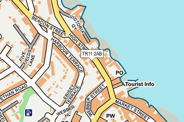 TR11 2AB map - OS OpenMap – Local (Ordnance Survey)