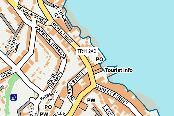 TR11 2AD map - OS OpenMap – Local (Ordnance Survey)