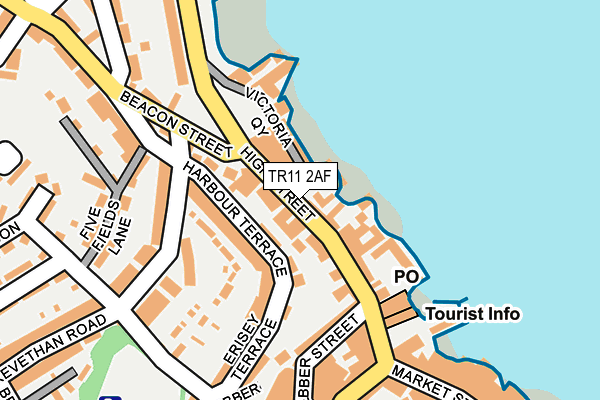 TR11 2AF map - OS OpenMap – Local (Ordnance Survey)