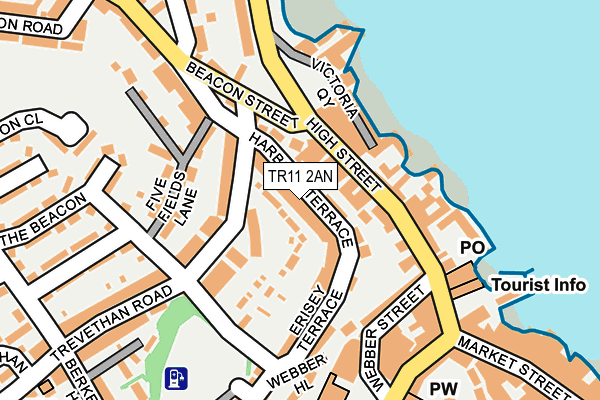 TR11 2AN map - OS OpenMap – Local (Ordnance Survey)