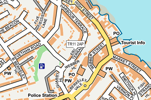 TR11 2AP map - OS OpenMap – Local (Ordnance Survey)