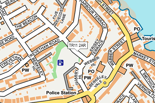 TR11 2AR map - OS OpenMap – Local (Ordnance Survey)