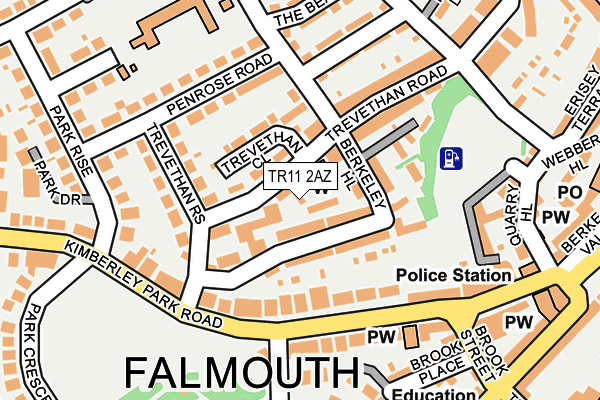 TR11 2AZ map - OS OpenMap – Local (Ordnance Survey)